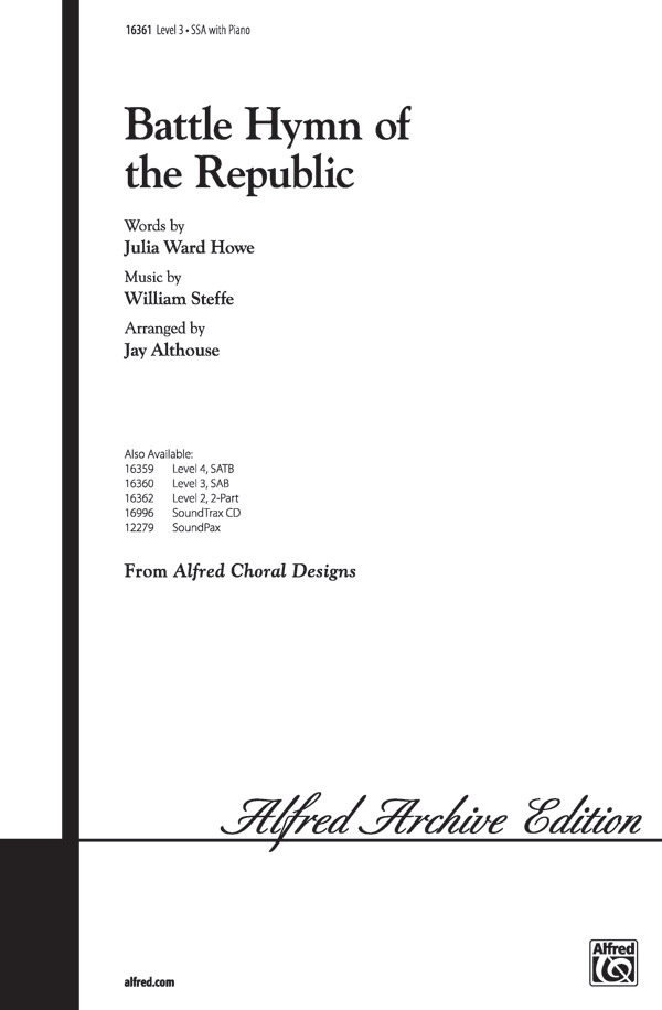 Battle Hymn of the Republic : SSA : Jay Althouse : Sheet Music : 00-16361 : 038081142548 
