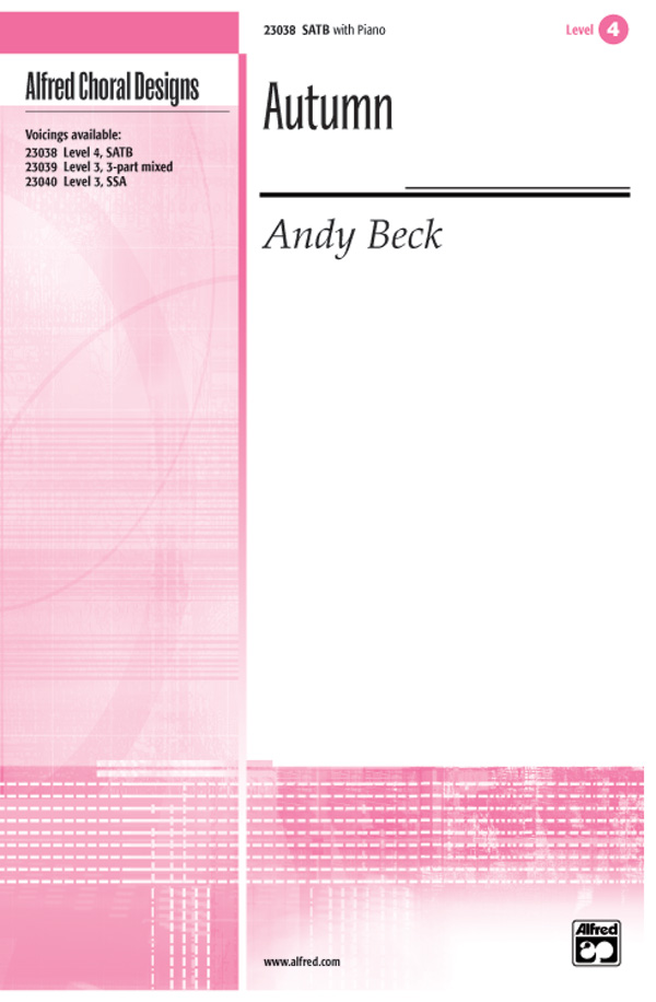 Autumn : SATB : Andy Beck : Sheet Music : 00-23038 : 038081222226 