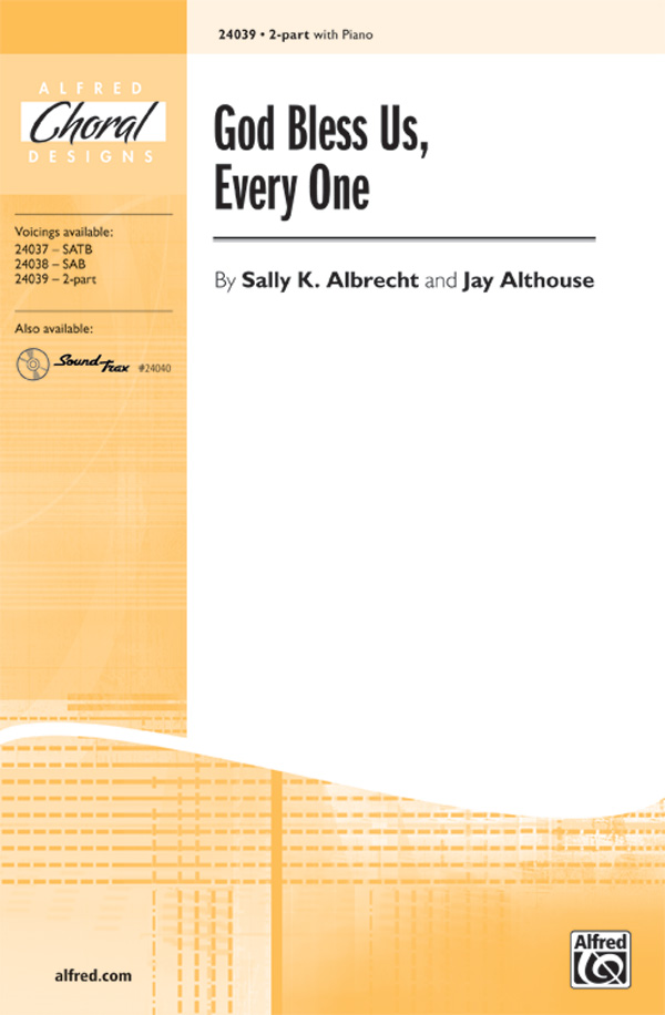 God Bless Us, Every One : 2-Part : Jay Althouse : Sheet Music : 00-24039 : 038081261478 