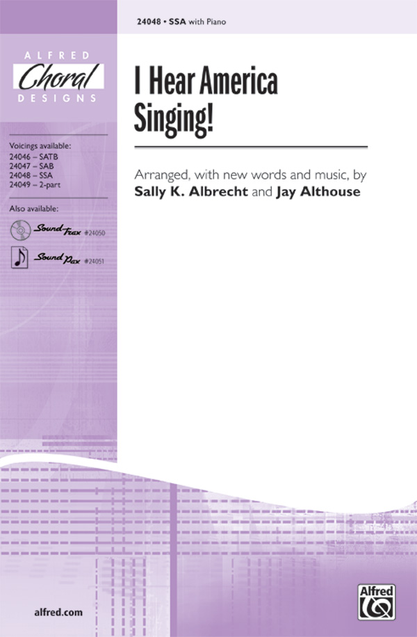 I Hear America Singing! SSA Choral Octavo Digital Sheet Music Download