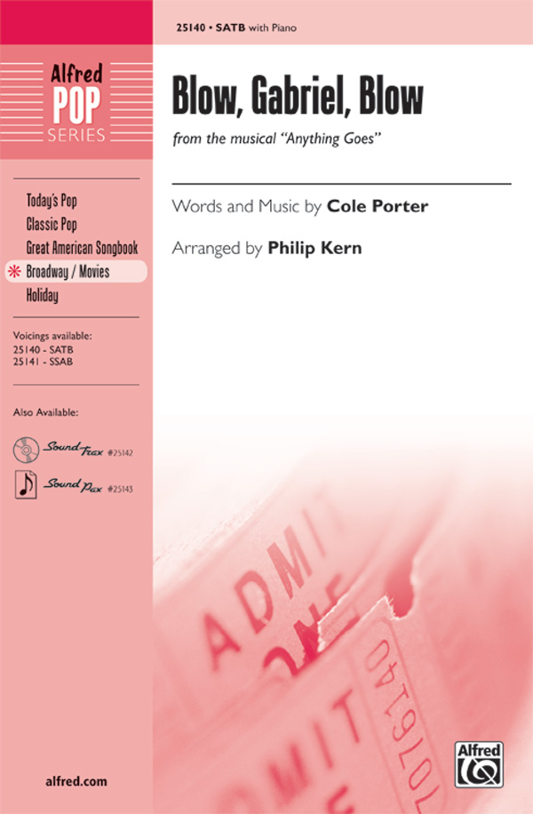 Blow, Gabriel, Blow : SATB : Philip Kern : Cole Porter : Anything Goes : Sheet Music : 00-25140 : 038081266343 