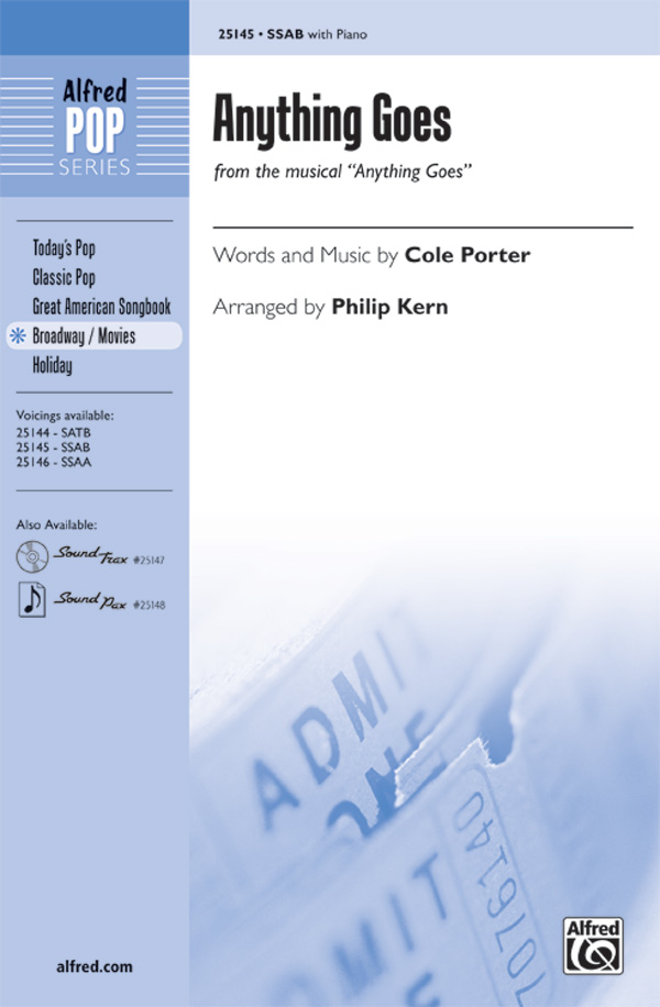 Anything Goes : SAB : Philip Kern : Cole Porter : Anything Goes : Sheet Music : 00-25145 : 038081266398 