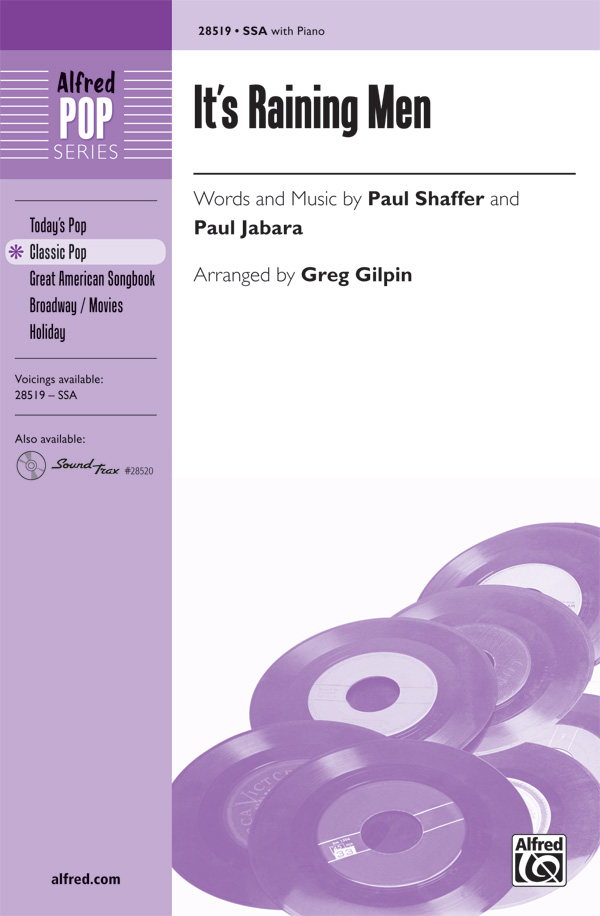 It's Raining Men : SSA : Greg Gilpin : Paul Shaffer : The Weather Girls : Showtrax CD : 00-28519 : 038081310633 