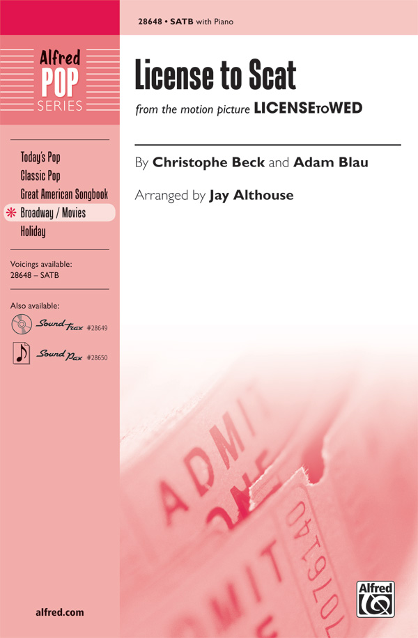 License to Scat : SATB : Jay Althouse : Christophe Beck : Sheet Music : 00-28648 : 038081311920 