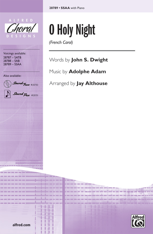 O Holy Night : SSAA : Jay Althouse : Sheet Music : 00-28789 : 038081313344 