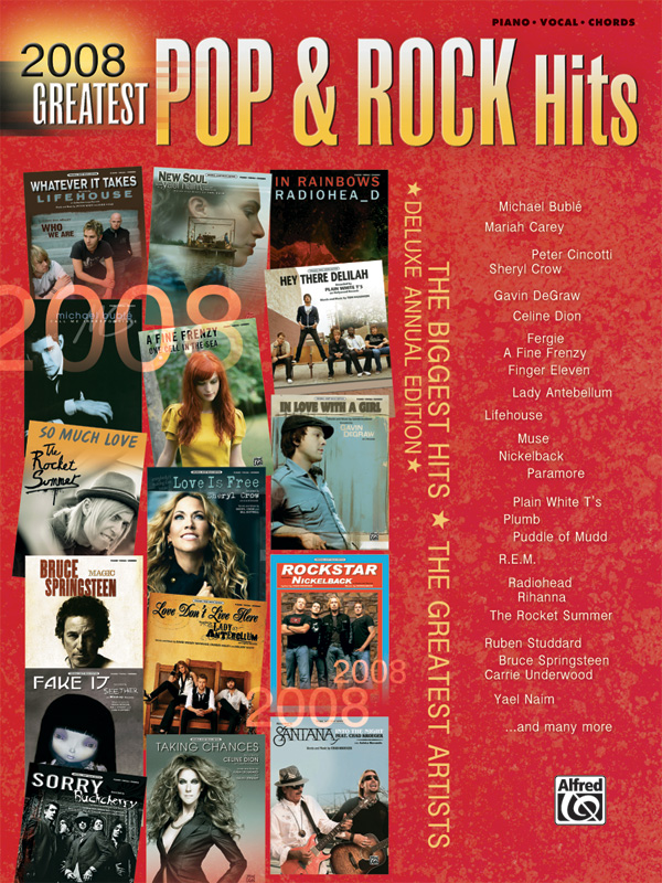 2008 Greatest Pop & Rock Hits Sheet Music