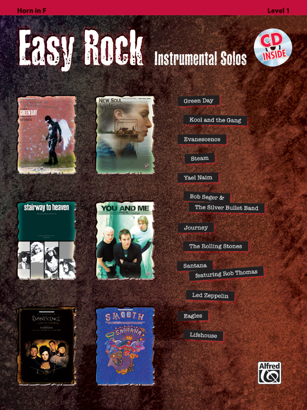 Easy Rock Instrumental Solos Level 1 Horn In F Book Cd