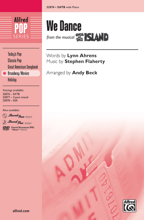 We Dance : SATB : Andy Beck : Stephen Flaherty : Once On This Island : Sheet Music : 00-32876 : 038081357843 