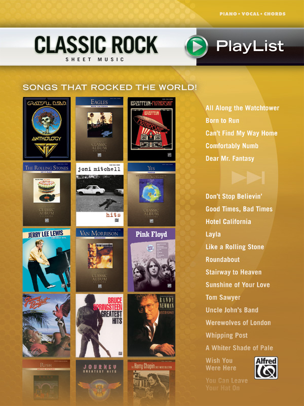 Classic Rock Sheet Music Playlist