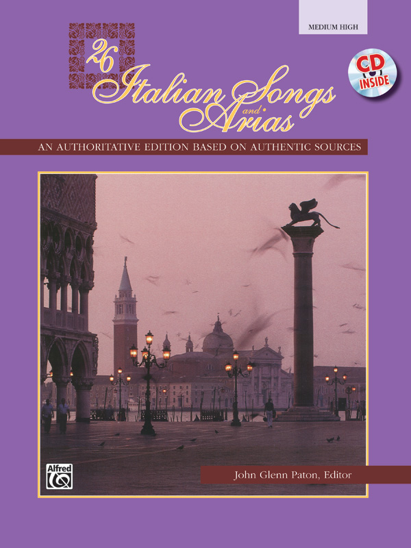 John Glenn Paton : 26 Italian Songs and Arias - Medium High : Solo : Songbook & CD : 038081042923  : 00-3396