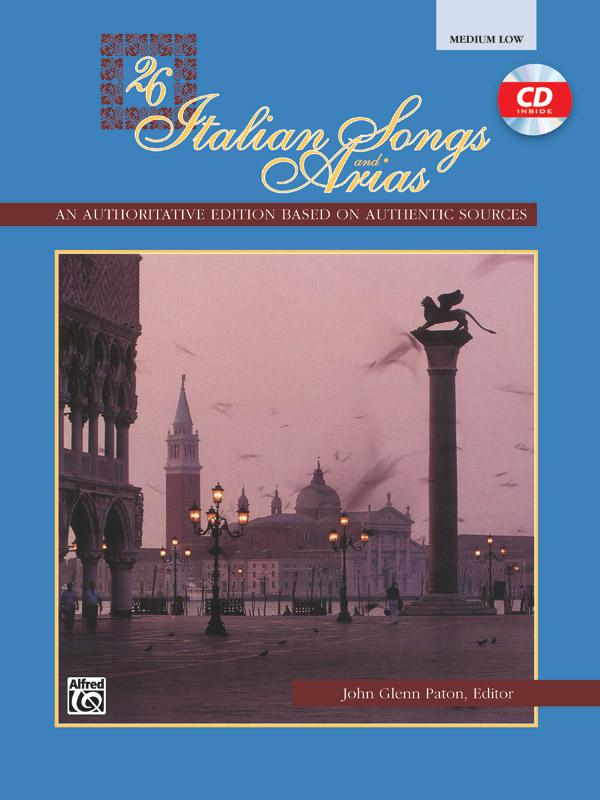John Glenn Paton : 26 Italian Songs and Arias - Medium Low : Solo : Songbook & CD : 038081042930  : 00-3397