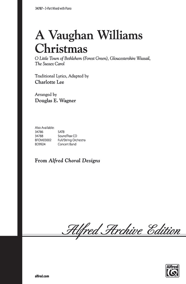 A Vaughan Williams Christmas : SAB : Douglas Wagner : Vaughan Williams : Sheet Music : 00-34787 : 038081385136 