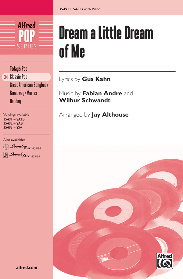 Dream A Little Dream Of Me Satb Choral Octavo Fabian Andre Dream A Little Dream Of Me Satb Choral Octavo Fabian Andre