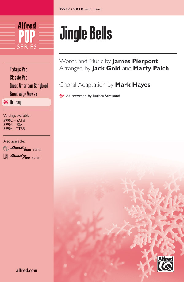 Jingle Bells SATB Choral Octavo Barbra Streisand Sheet Music