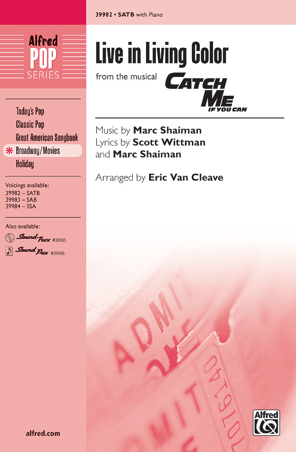 Live in Living Color : SATB : Eric Van Cleave : Catch Me If You Can : Sheet Music : 00-39982 : 038081446424 