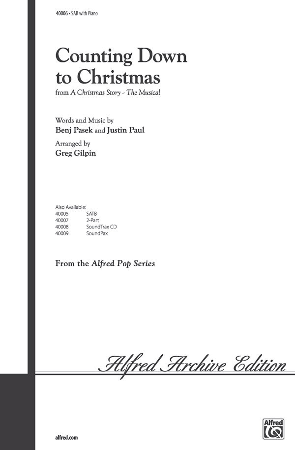 Counting Down to Christmas : SAB : Greg Gilpin : Sheet Music : 00-40006 : 038081446653 