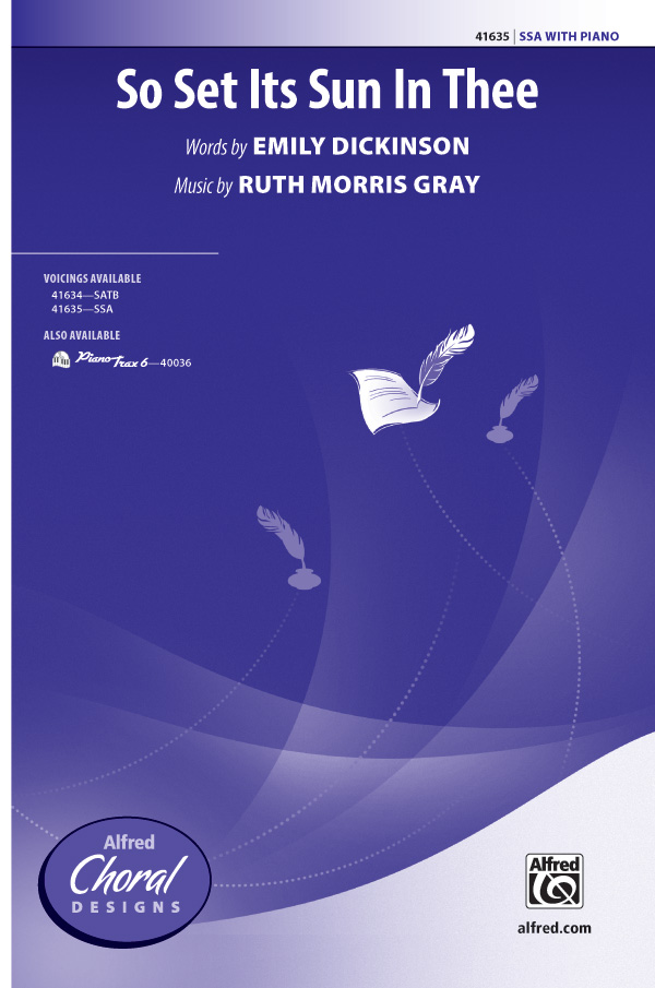 So Set Its Sun in Thee : SSA : Ruth Morris Gray : Sheet Music : 00-41635 : 038081467153 