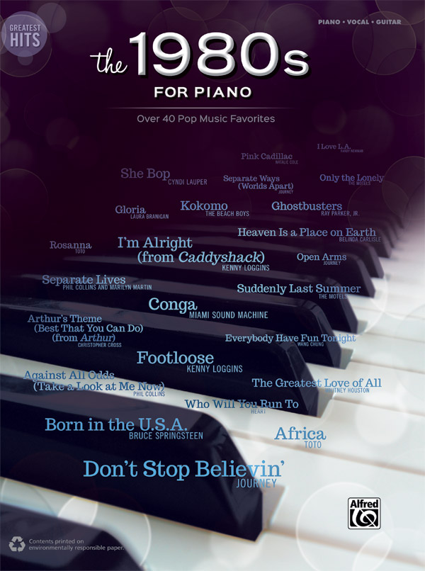 vaak Meer dan wat dan ook schrobben Greatest Hits: The 1980s for Piano: Piano/Vocal/Guitar Book | Alfred Music