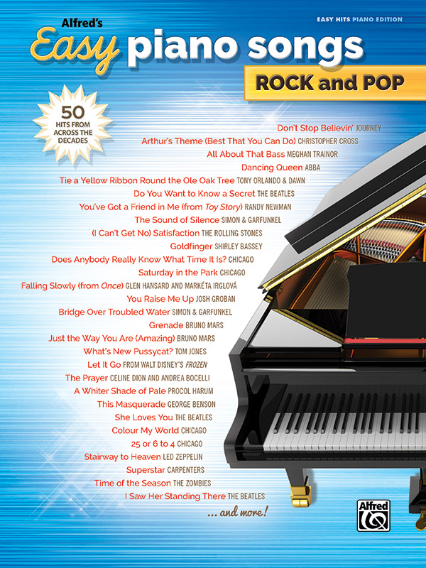 Mekaniker Indflydelsesrig Kanon Alfred's Easy Piano Songs: Rock and Pop: Piano/Vocal/Guitar Book | Alfred  Music