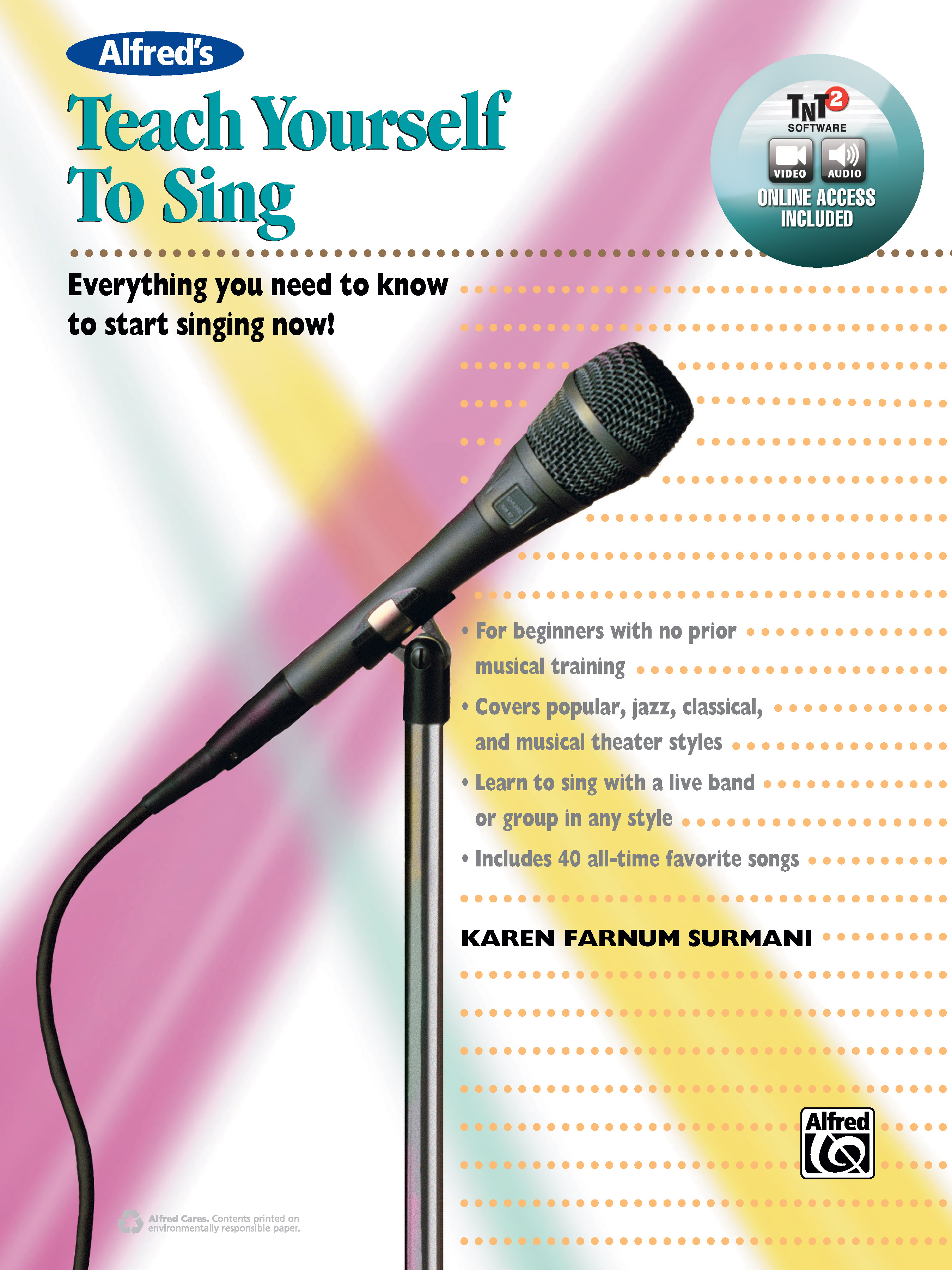Karen Farnum Surmani : Alfred's Teach Yourself to Sing : Solo : Songbook & Online Audio : 038081509433  : 00-44769