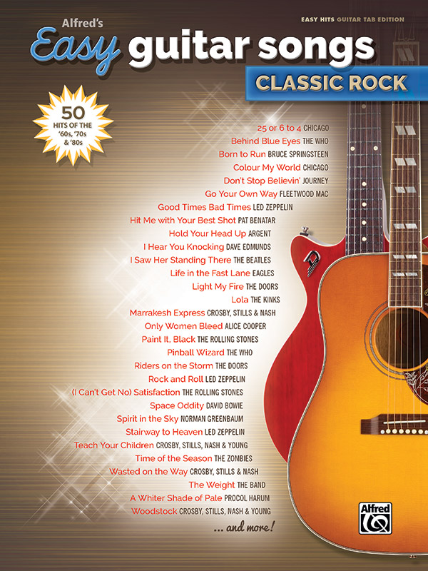 horisont Estate At deaktivere Alfred's Easy Guitar Songs: Classic Rock: Easy Hits Guitar TAB Book |  Alfred Music
