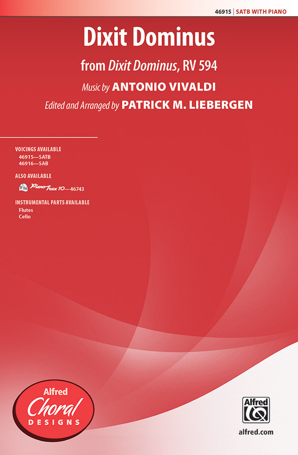 Dixit Dominus : SATB : Antonio Vivaldi : Sheet Music : 00-46915 : 038081535647 