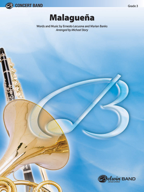 【未使用/定価半額】MALAGUEÑA マーチング売り譜 Malagueña: Concert Band Conductor Score & Parts: Ernesto