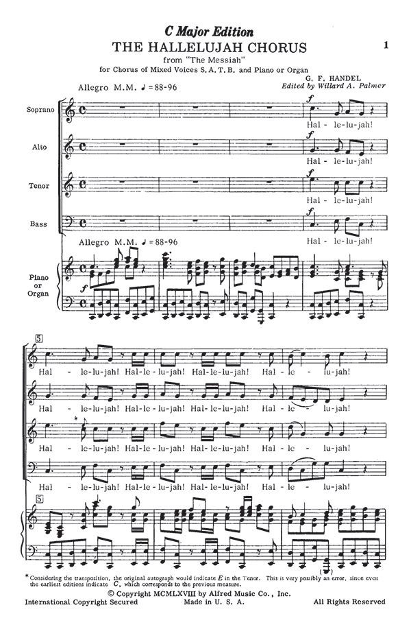 hallelujah organ sheet music Hallelujah chorus Sheet Music Gallery