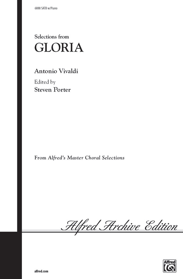 Gloria, Selections from (3 movements) : SATB : Antonio Vivaldi : Sheet Music : 00-6888 : 038081053868 