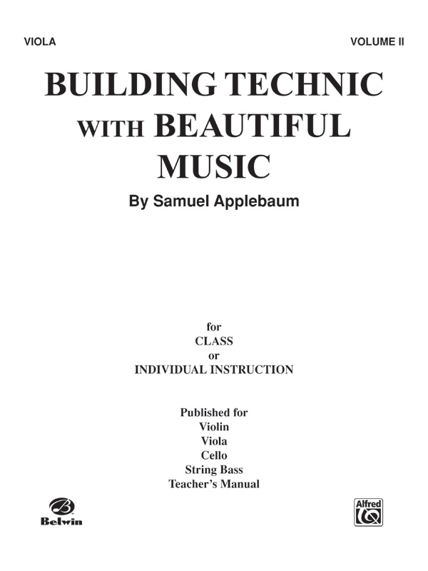 Building Technic With Beautiful Music Book Ii Viola Book