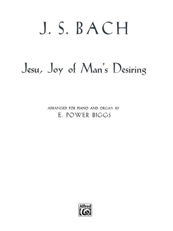 Jesu Joy Of Man S Desiring Organ Ensemble Sheet Johann Sebastian Bach