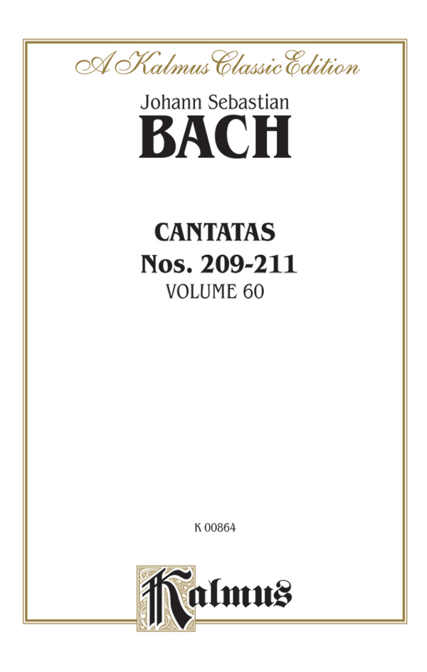 Johann Sebastian Bach : Cantatas Nos. 209 : Solo : Miniature Score : 029156151756  : 00-K00864