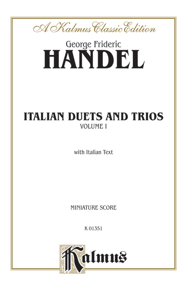 Italian Duets and Trios, Volume I