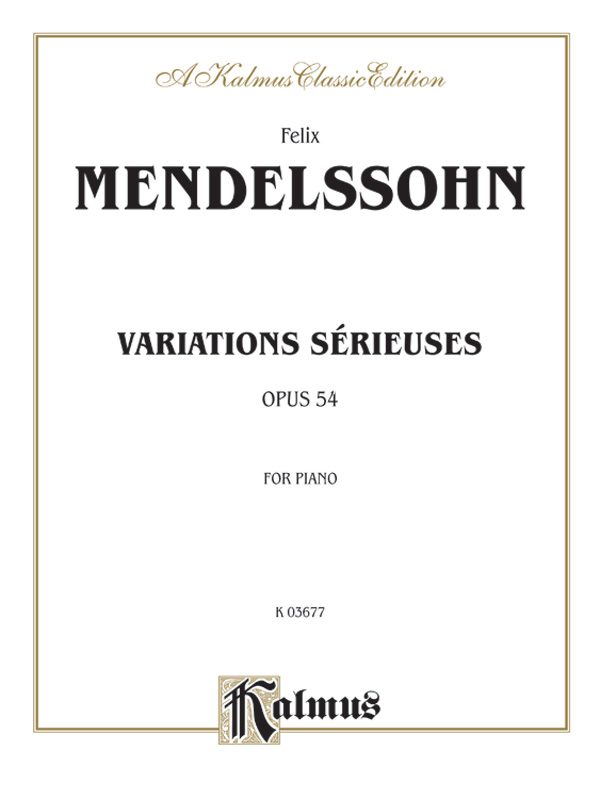 Variations sérieuses, Opus 54