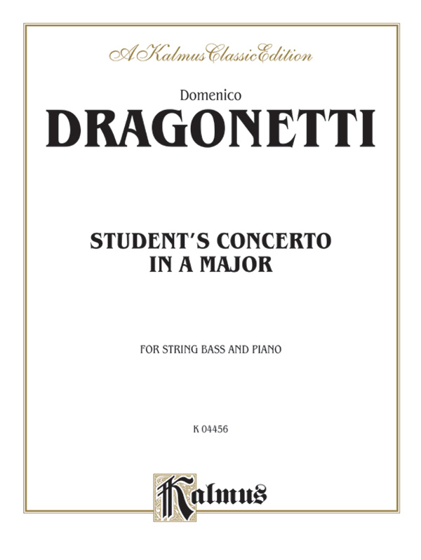 Dragonetti Dragonetti: Student's Concerto in A Major: String Bass Book: Domenico ...