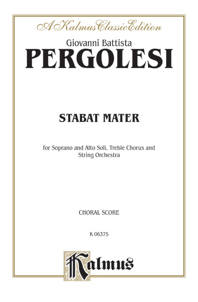 Giovanni Pergolesi : Stabat Mater : SA : Songbook : 029156067897  : 00-K06375