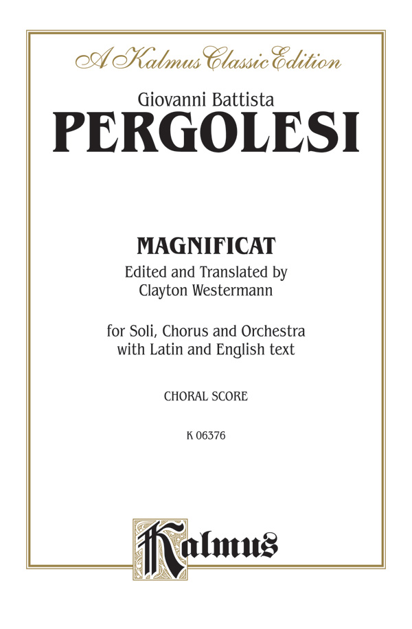 Giovanni Pergolesi : Magnificat : SATB : Songbook : 029156184921  : 00-K06376