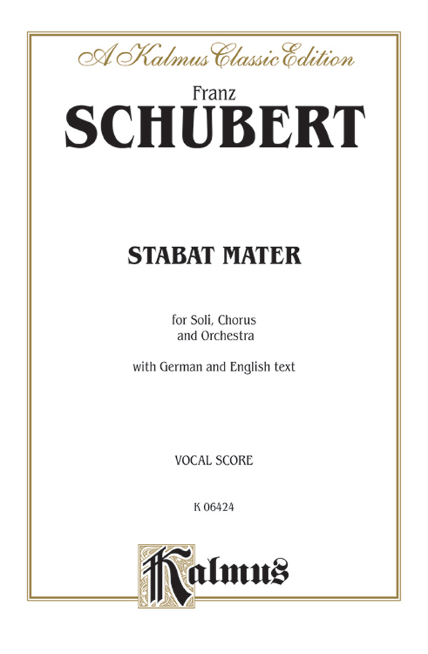 Negende Billy poeder Stabat Mater (Klopstock): SATB divisi with STB Soli Choral Book | Alfred  Music: Franz Schubert