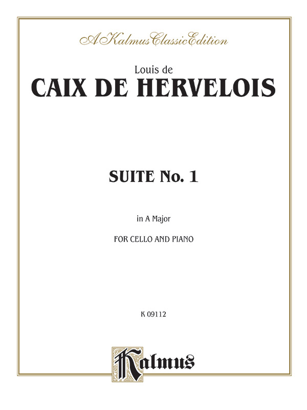 Hervelois Suite No. 1 in A Major Cello Louis de Caix d'Hervelois Digital Sheet Music Download Hervelois Suite No. 1 in A Major Cello Louis de Caix d'Hervelois Digital Sheet Music Download
