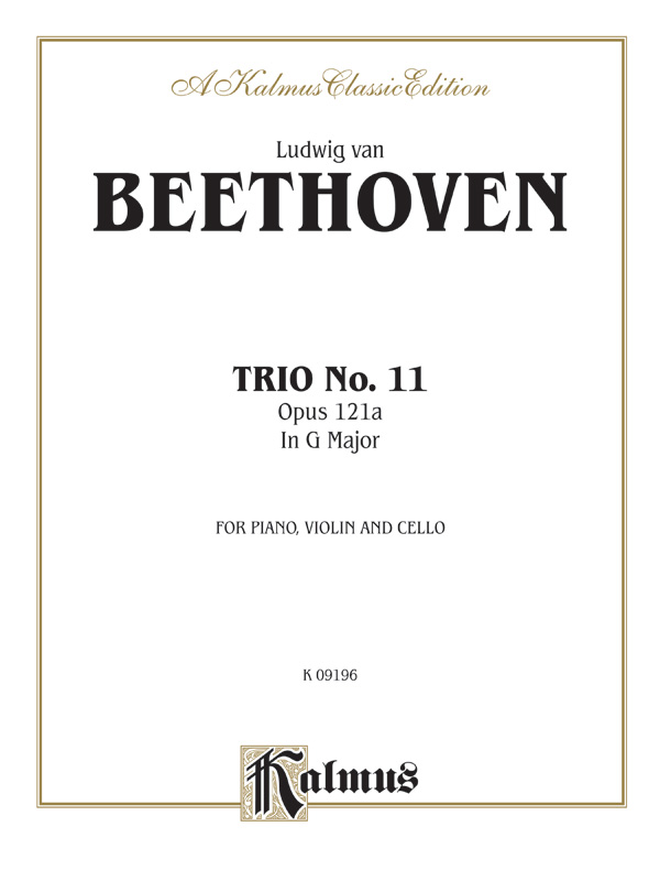 Beethoven Trio No. 11, Op. 121a, in G Major (for piano, violin, and