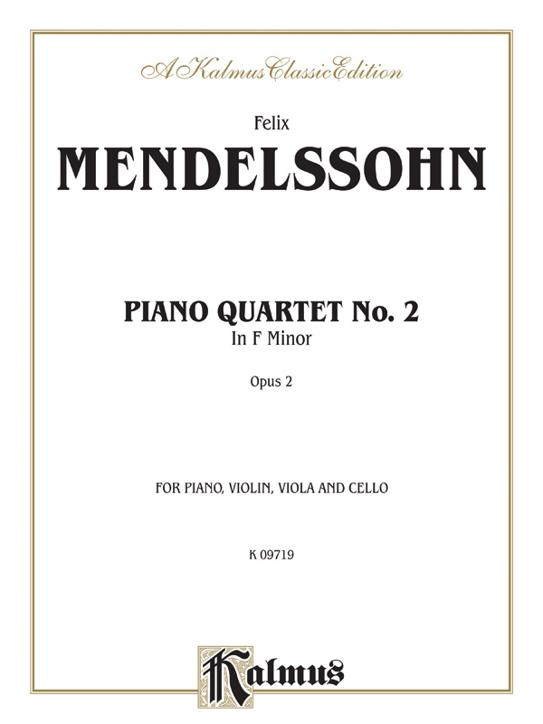Piano Quartets No. 2 in F Minor, Opus 2