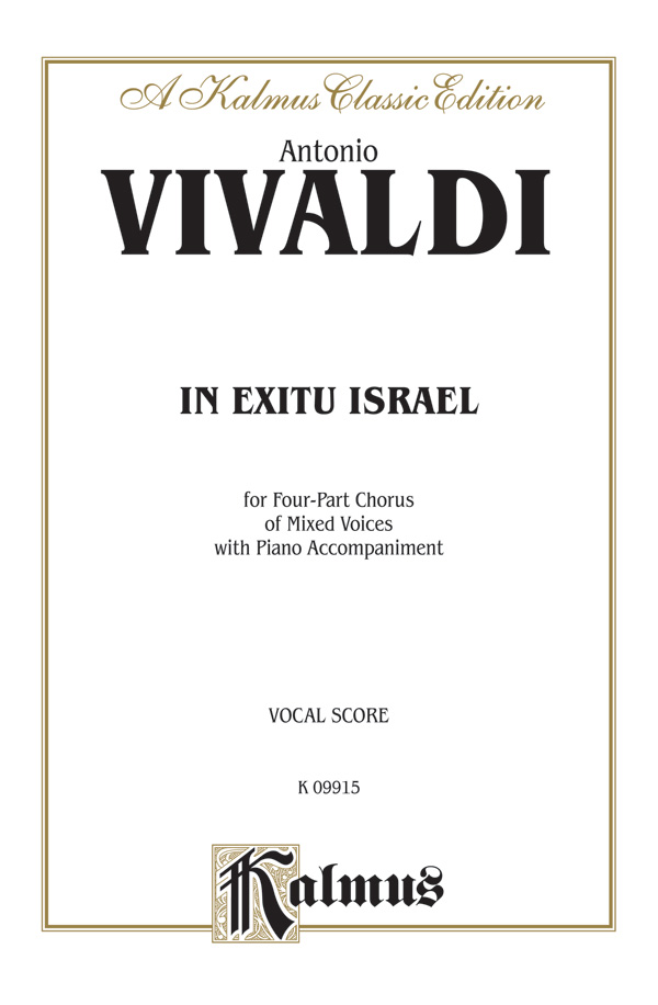 Antonio Vivaldi : In Exitu Israel : SATB : Songbook : 029156150117  : 00-K09915