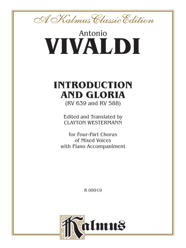 Antonio Vivaldi : Introduction and Gloria : SATB : Songbook : 029156637526  : 00-K09919