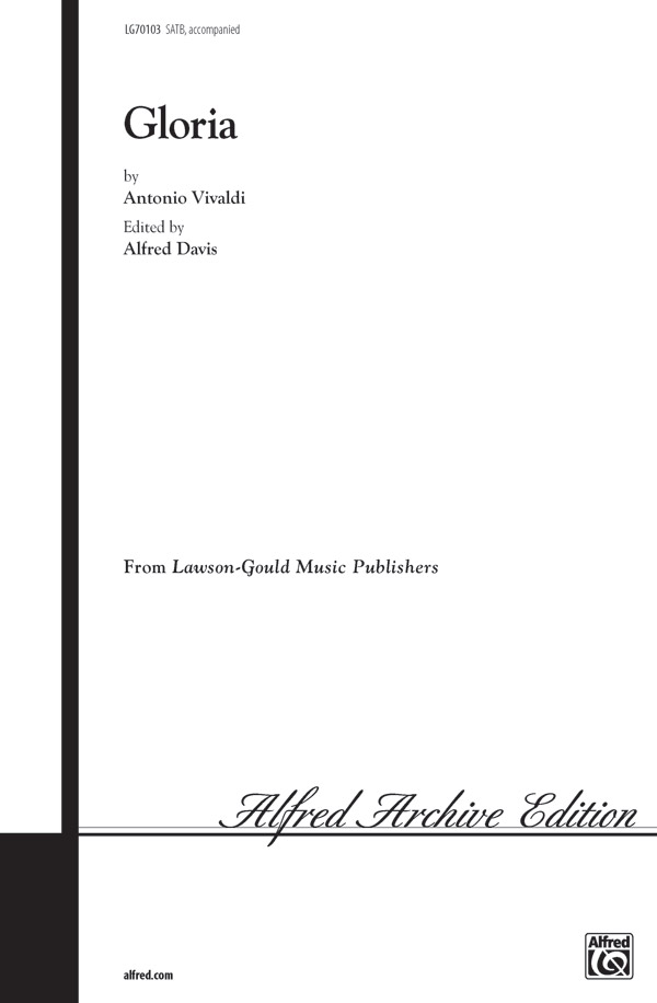 Gloria : SATB : Antonio Vivaldi : Sheet Music : 00-LG70103 : 783556020981 