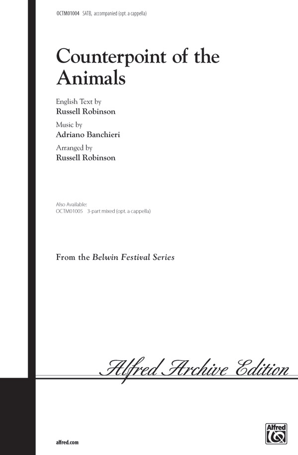 Counterpoint of the Animals : SATB : Russell Robinson : Adriano Banchieri : Sheet Music : 00-OCTM01004 : 654979007654 