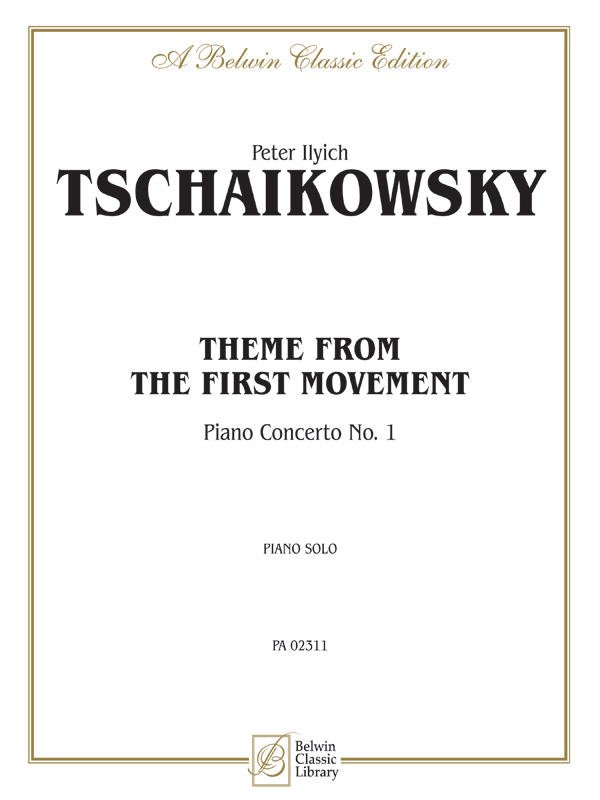 First Movement, Piano Concerto No. 1, Theme from the Piano Sheet