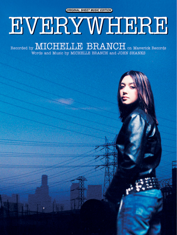 MICHELLE BRANCH EVERYWHERE SHEET MUSIC-PIANO/VOCAL/GUITAR-BRAND NEW ON  SALE-RARE