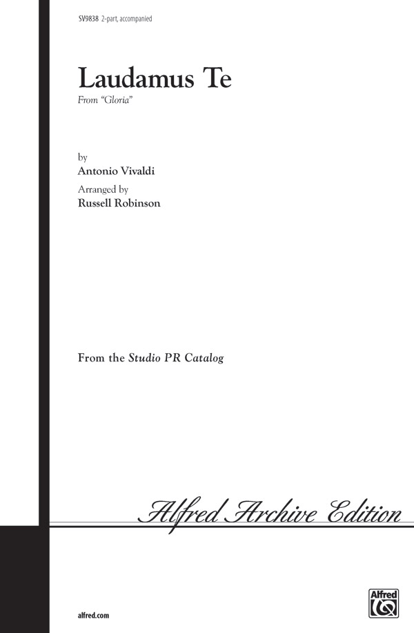 Sing Hallelu! : 2-Part : Antonio Vivaldi : Sheet Music : 00-SV9838 : 029156905755 