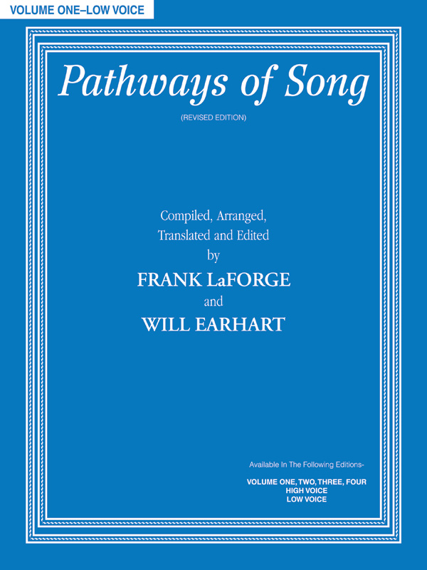 Frank LaForge and Will Earhart : Pathways of Song, Volume 1 - Low Voice : Solo : Songbook : 723188601325  : 00-VF0132