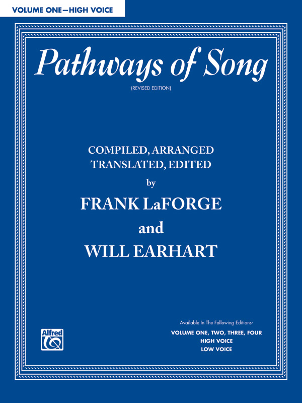 Frank LaForge and Will Earhart : Pathways of Song, Volume 1 - High Voice : Solo : Songbook : 723188620029  : 00-VF2002